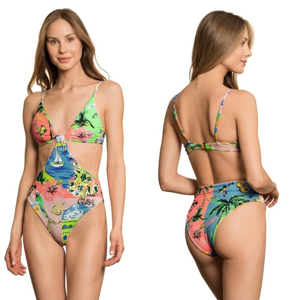 NEW🌸MAAJI Selvatik Mimi Reversible Trikini Cheeky Cut One Piece Swimsuit Size S - Picture 4 of 15